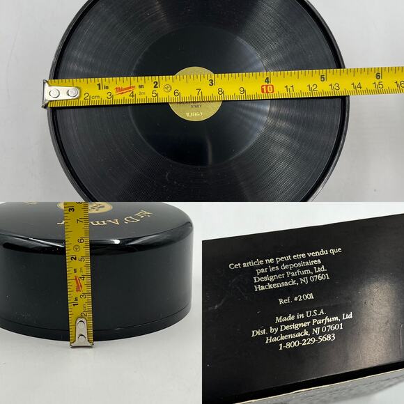 Air d'Amour Dusting Powder Black Case 6oz New Vintage 80s - Picture 3 of 6